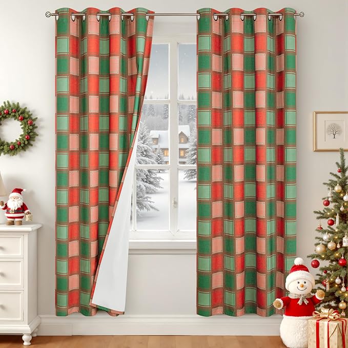 Lajode Red and Green Curtains for Living Room by Lajode