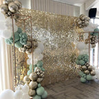 COKAOBE Light Gold Shimmer Wall Backdrop 24PCS Gold Sequins Backdrop Decoration - Image 6