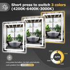 Hivone 36.1X28.1 LED Bathroom Mirror - Image 4
