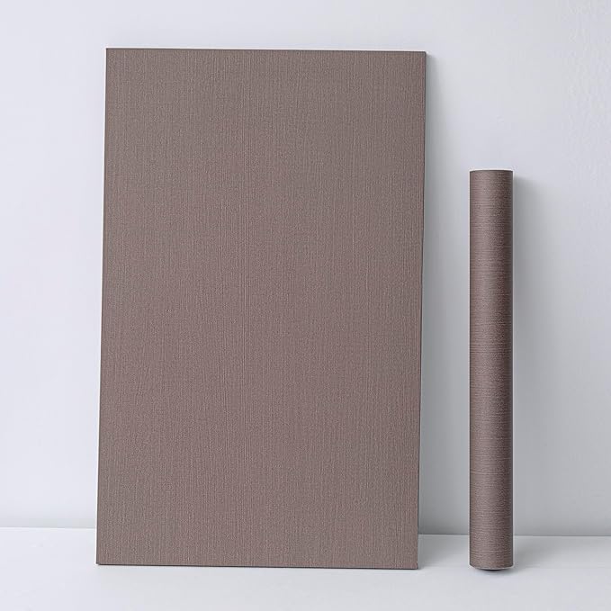 Haimin Fabric Wallpaper Textured Contact Paper Peel and Stick Faux Linen Wall - Image 9