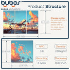 BUBOS 6 Pack Self-Adhesive Acoustic Wall Panels, 70.8" x 47.2" Sound Panels - Image 2