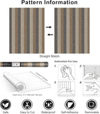 Simon&Siff Textured Fabric Wallpaper Peel and Stick 17.3"x400" Beige/Brown/Grey - Image 7