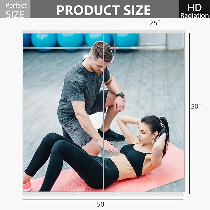 TRAHOME Home Gym Mirror for Wall, Home Gym, Living Room - Image 2