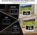 7'' Dementia Clock For Seniors, Large Display Digital Clock - Image 6
