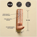 IndianShelf 10 LB- 6 Pieces Decorative Wood Adhesive Wall Hooks–Boho Peel and - Image 7