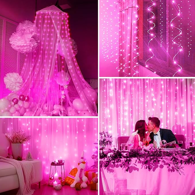 Minetom Curtain Lights, 300 LED Dimmable Fairy Lights - Image 7