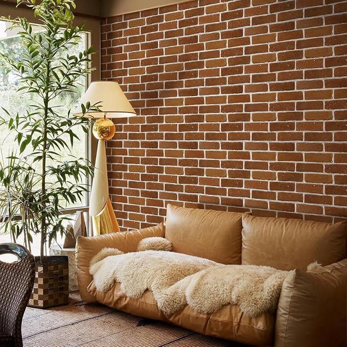 COMSTICKC 3D Faux Brick Wall Panels Peel and Stick Wall Stickers, Small Size - Image 6