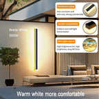 47.2inch-2Pack Long Outdoor Modern LED Wall Light, 38W Waterproof IP65 Warm - Image 2