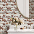 Commomy 10 Pcs 3D Brick Peel and Stick - Image 8