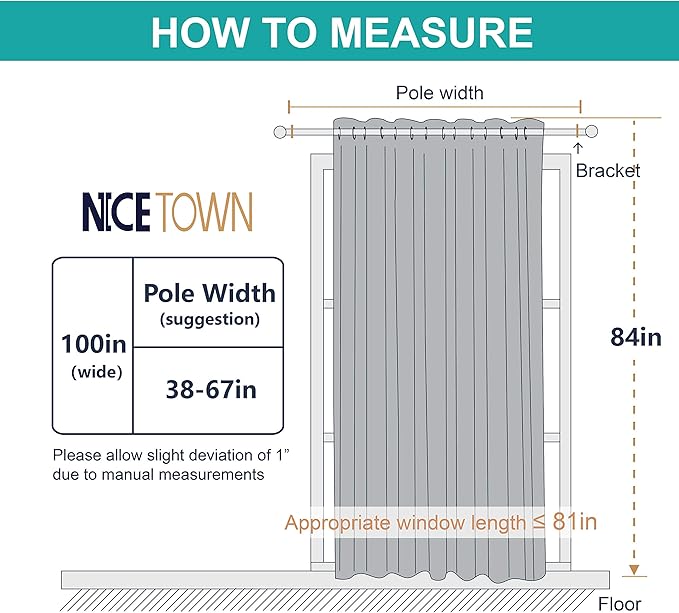 NICETOWN Privacy Room Divider Curtain Screen Partitions, Sound Blocking - Image 4