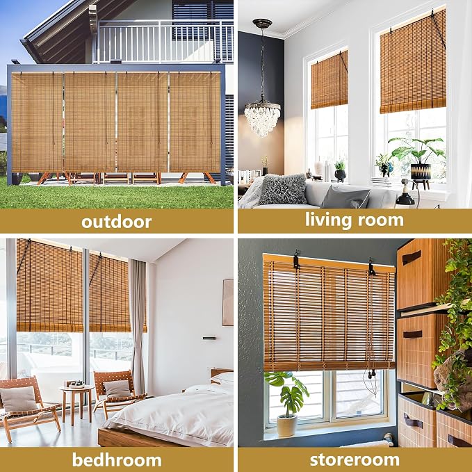 36x48 Inch Bamboo Blinds for Interior Windows, Light-Filtering & Privacy - Image 5