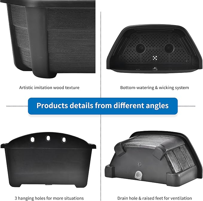 9.8 Inches Self Watering Wall Planters - Image 3