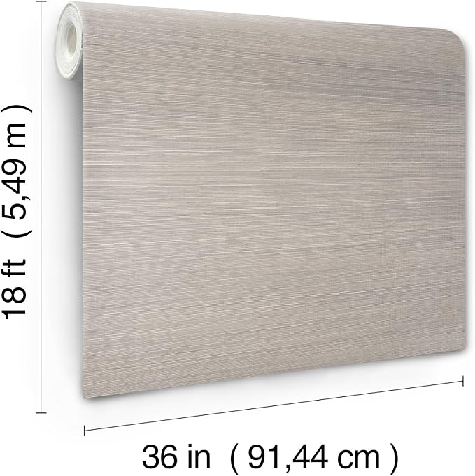 York Wallcoverings Natural Sisal Classic Grey Peel and Stick Grasscloth - Image 6