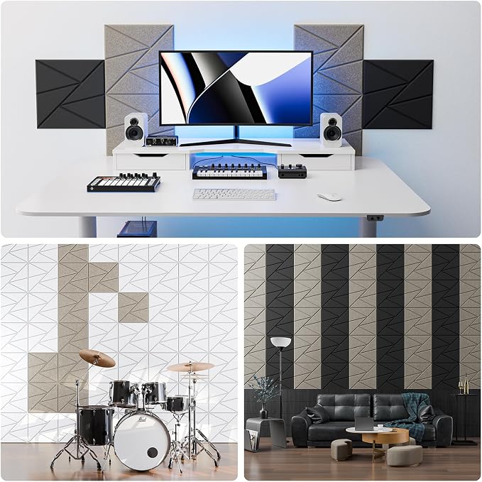 22 Pack Acoustic Panels with Self-Adhesive, Sound Panels High Density, - Image 4