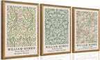 SYWENNOI Wood Framed Wall Art Print, Classic William Morris Floral Print by SYWENNOICanvasWallArt