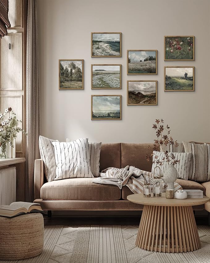 InSimSea Framed Canvas Wall Art Vintage Decor, Room Eclectic Decor, Classical - Image 2