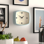 JONES CLOCKS® Movie wall Clock | Retro Rectangular Clock | 10 inch | Pale Blue - Image 5