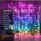 suddus Curtain Lights for Bedroom, 192 Led 8.3ft x 5.25ft Hanging String Lights - Image 6