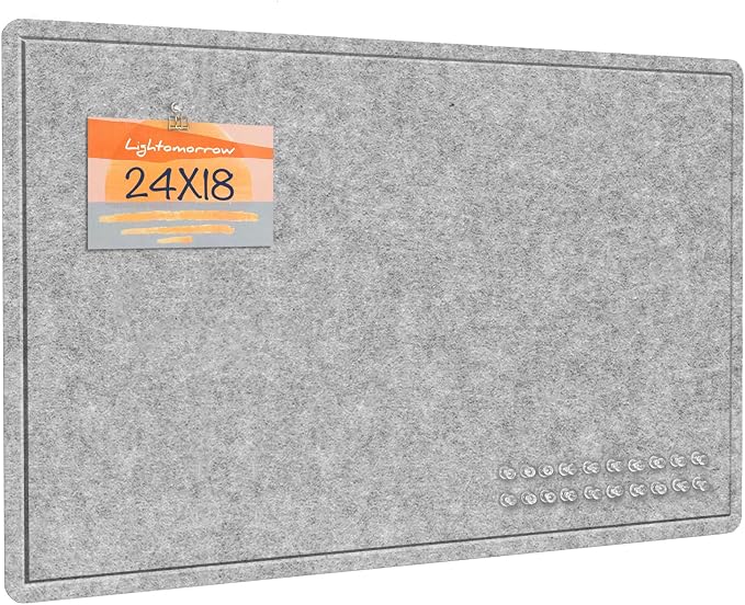 Lightomorrow Bulletin Board, 24 x 18 inches Felt Board by Lightomorrow