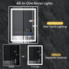 32"x24" LED Bathroom Mirror - Image 3