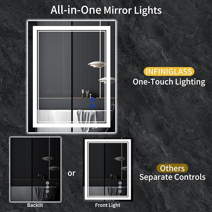 30"x24" LED Bathroom Mirror - Image 3
