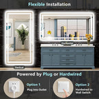 77x36 LED Bathroom Mirror with Lights, Backlit and Front Lit Anti-Fog Lighted - Image 6