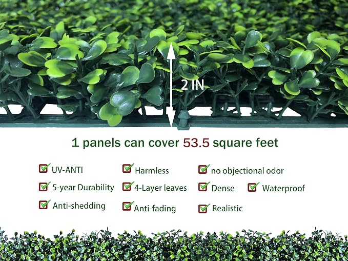 ODTORY Artificial Ivy Privacy Fence Wall Screen: 5.35FT X 10FT UV-Anti Faux - Image 3
