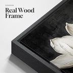 Large Framed Black and White Botanical Wall Art - Image 6