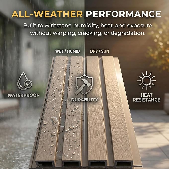From Plain to Beautiful in Hours WPC Exterior Wall Slat Panels Waterproof - Image 3