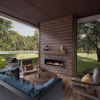 EverStone Herringbone Faux Brick Panel, 46 1/2"W x 25 1/4"H x 1"D, Merlot Color - Image 12