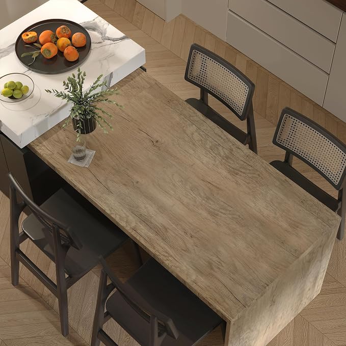 BOMENG 16"x354" Thick Brown Oak Wood Wallpaper Peel and Stick Wood Contact - Image 7