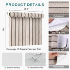 VEELIKE 15.7''x118'' Grey Wood Slats Wallpaper Peel and Stick Removable Wooden - Image 8