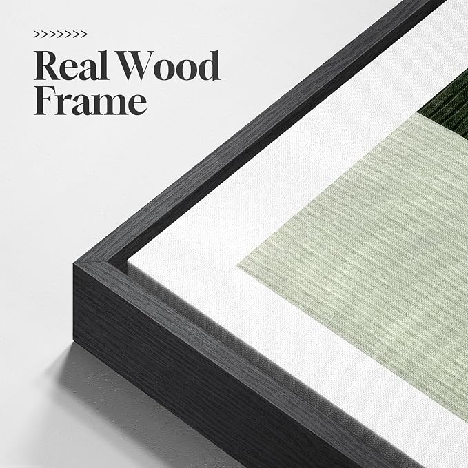 Large Framed Green Abstract Wall Art - Image 6