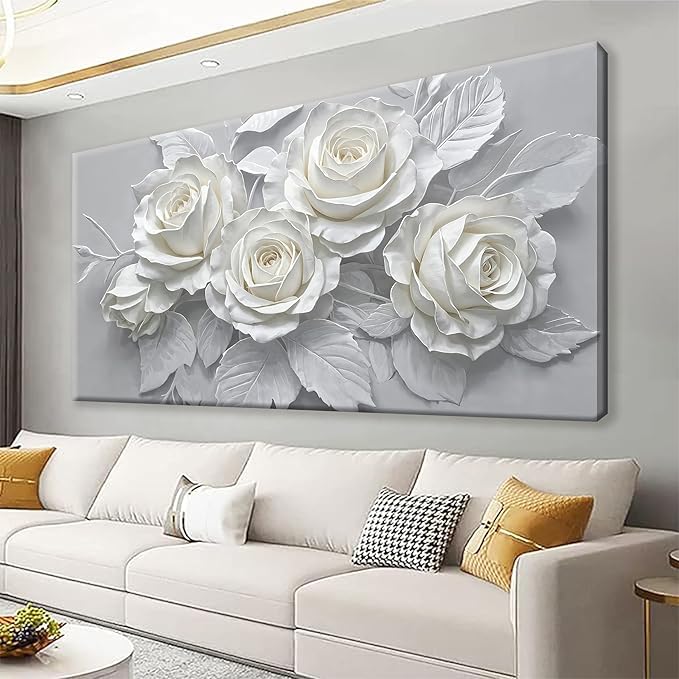 Suconvng Large Wall Art For Living Room Floral Canvas Art Wall Decorations by Suconvng