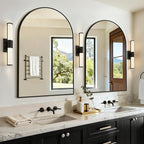 Vanity Bathroom Mirror for Wall, 2 Pack 36”x24” Arched Bathroom Mirror for Over by LawadaMirror
