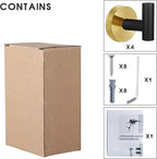 4 Pack Robe Towel Hooks Coat Black Gold Wall Hook Stainless Steel Heavy Duty - Image 7