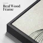 Large Framed Black and Beige Neutral Abstract Wall Art - Image 5
