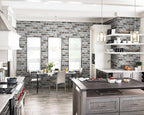 Guvana 17.3"×394" Brick Wallpaper Self Adhesive Wall Paper Red/Blue/Grey Brick - Image 5