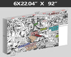 XMPMBM-Cartoon Hand-Painted Comics Nursery Room Fabric Wallpaper Kids Gaming - Image 4