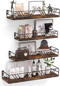 Floating Shelves for Wall, 4 Sets Rustic Wall Mounted Shelves by Unknown