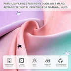 XiDi Curtains for Bedroom Decor, Kids Room Curtains for Girls Rainbow Colour - Image 4