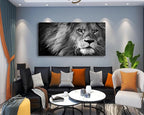 Baisuart Modern Giclee Canvas Prints Stretched Artwork Black and White Lion - Image 3