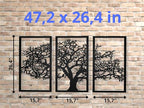 Vailla Tree of Life Wall Art 3pcs Family Tree Wall Decor 3D Wooden Wall Hanging - Image 6