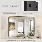 NEWBULIG 24X36 Inch Bathroom Wall Mirror, Vanity Bathroom Mirrors - Image 3