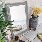 AAZZKANG Wood Framed Mirror Rectangular Rustic Wall Mirrors Decorative Large - Image 6