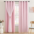 XiDi Pink Curtains for Bedroom, Girls Room Blackout Curtains, Kids Room by Addsomecolortolife