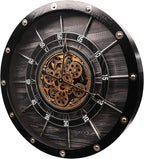 HOIBAI Wall Clock, 27 Inch Moving Gears Clock Large Wall Clock - Image 2
