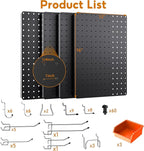 Peg Board, Includes 4 Pack Black Peg Board Panels - Image 2