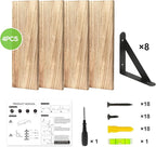 Fixwal Floating Shelves for Wall, Wood Wall Mounted Shelves for Bedroom - Image 5
