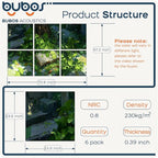 BUBOS 6 Pack Self-Adhesive Acoustic Wall Panel, 70.8" x 47.2" Sound Panels - Image 2